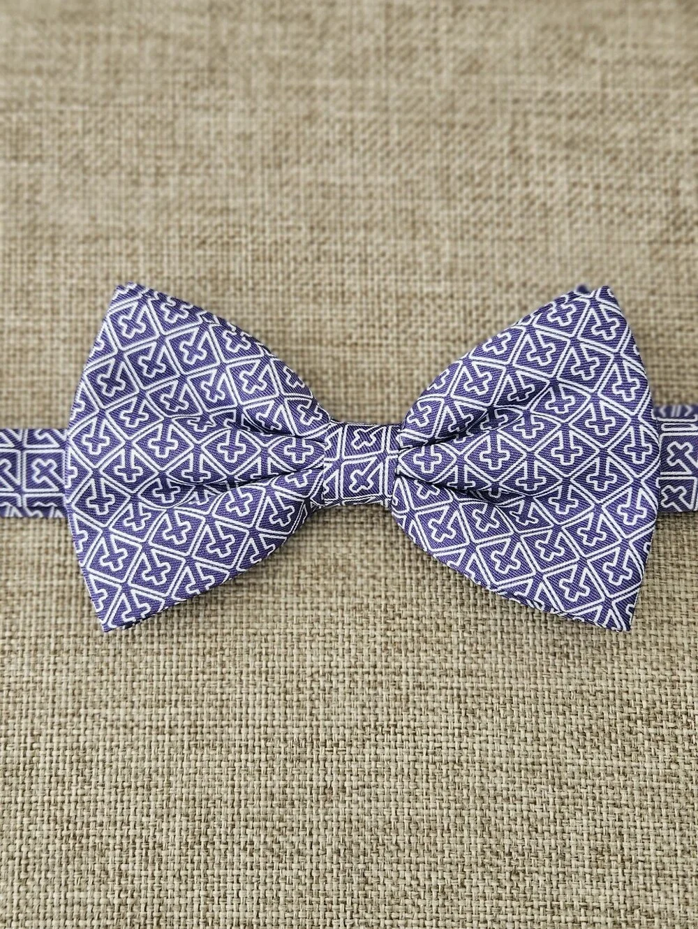 Purple Cross Men's Bow Tie